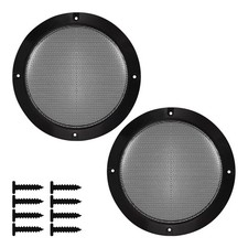 bociloy 2PCS 6.5  Black Speaker Grill Covers, Round Metal Mesh Guard