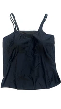 Women’s Bathing Suit Tank Top ONLY! 2XL Black Padded Swimwear 1 Piece Separate