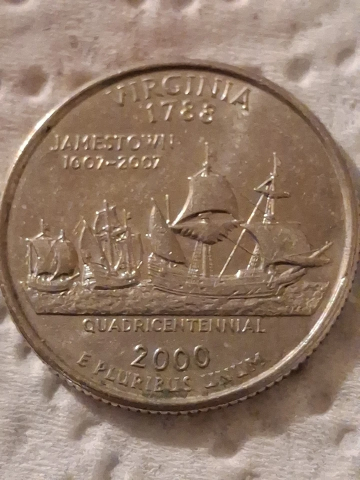 2000 p Virginia Quarter, DDR, Proof, Vintage Coin.. - Image 2 of 4