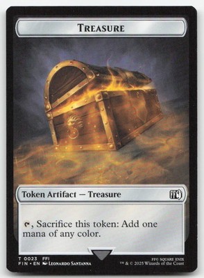 Foretell // Treasure Double-Sided Token 10-23 FIC Commander: FINAL FANTASY NM