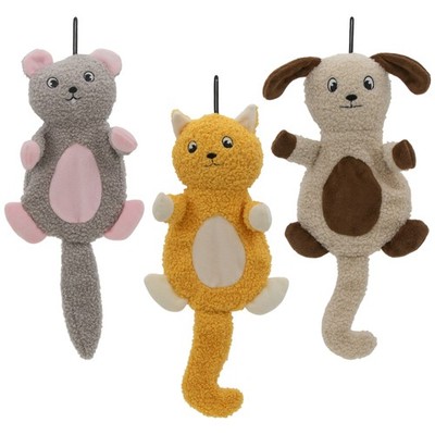North Paws 3pc Plush Squeaker Crinkle Dog Toy Bundle