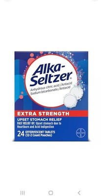 Alka-Seltzer Heartburn Relief Extra Strength Effervescent Tablets 24Ct Ex:02/28