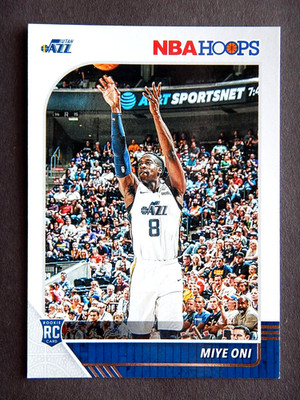 Miye Oni #257 NBA Hoops 2019 Basketball Card (Utah Jazz)