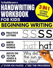 Handwriting Workbook for Kids: 3-in-1 Writing Practice Book to Master Letters, W