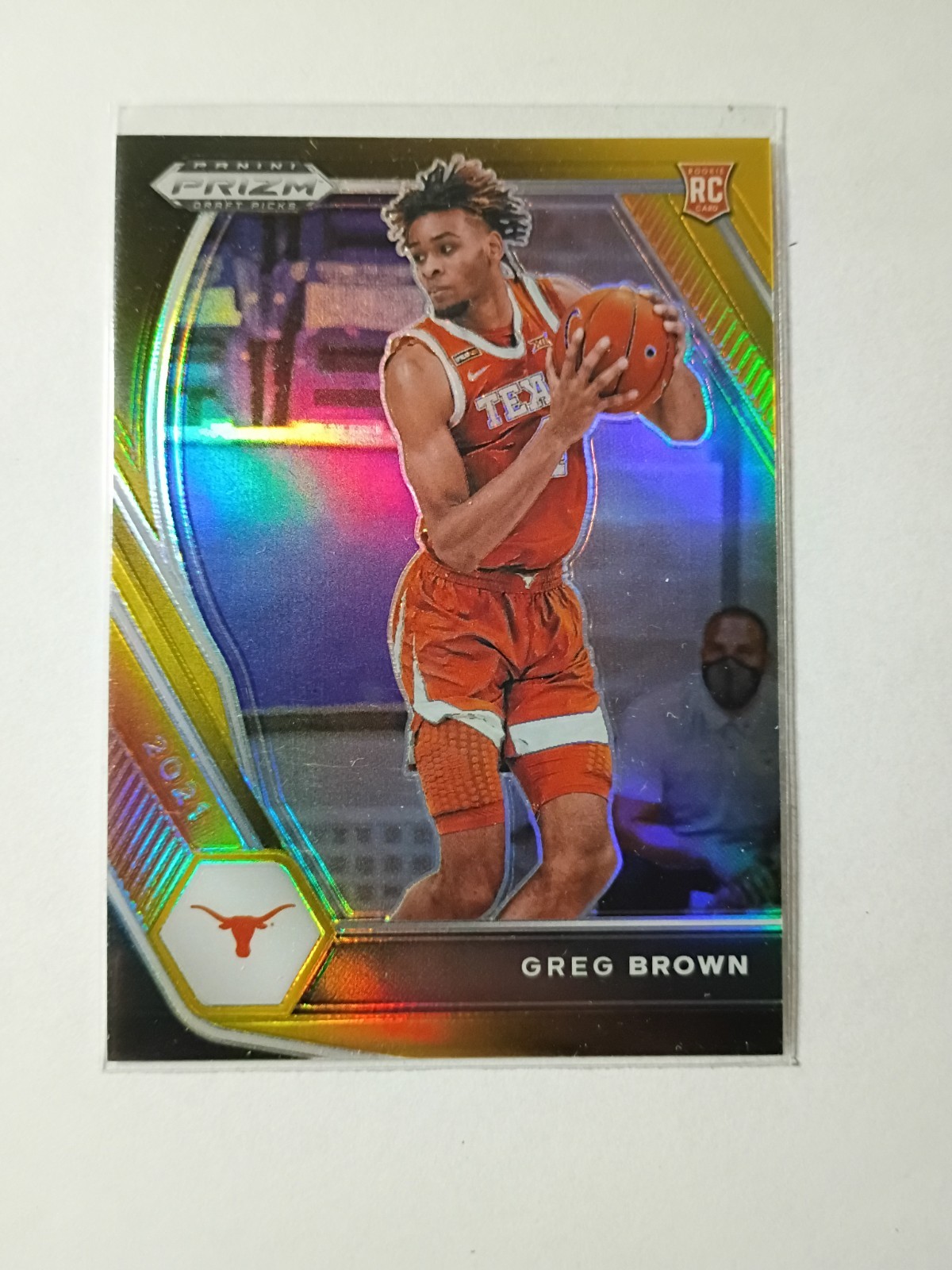 2021-22 Panini Prizm Draft Picks - Greg Brown III #27 Black Gold Prizm /5 (RC)