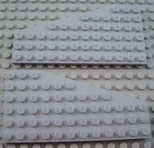 LEGO Pair of Light Bluish Gray 6x12 Wedge Wing Plates