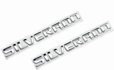 Silverado Badge Emblems 2-Piece in Chrome Shiny Glossy Finish 2007-2020 for Silv