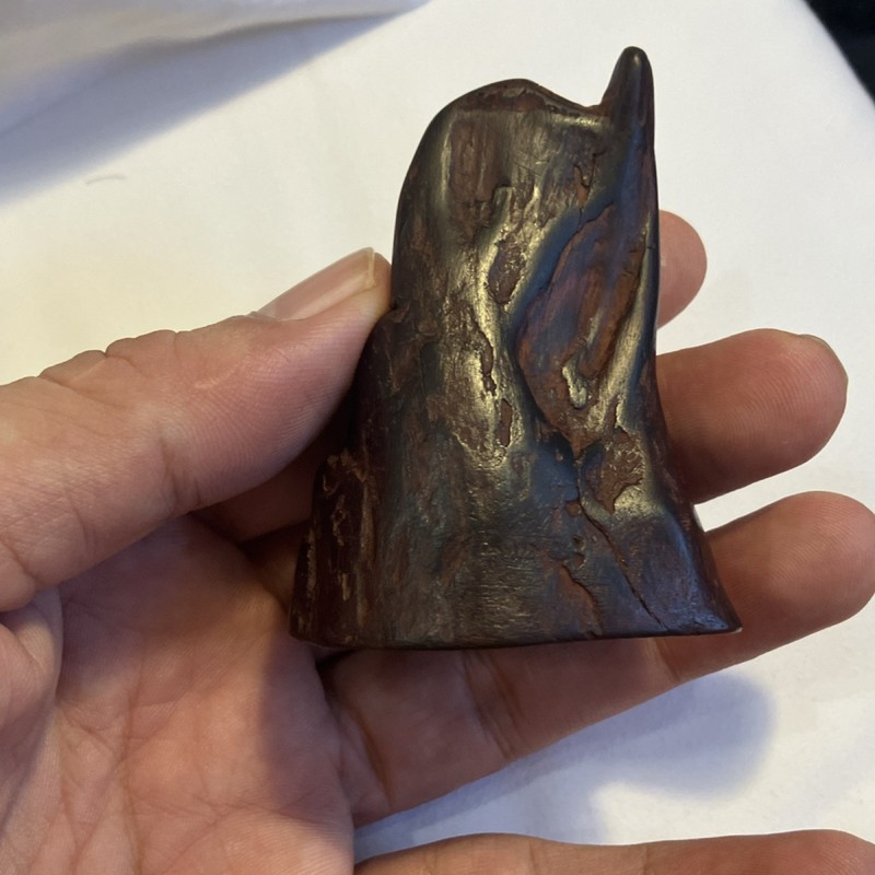 Abstract Wood Sculpture , A natural rosewood tabletop ornament Brown/Black handm