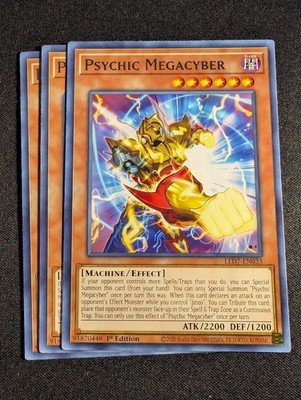 Yugioh - 3x Psychic Megacyber LED7-EN033 1st Rare NM