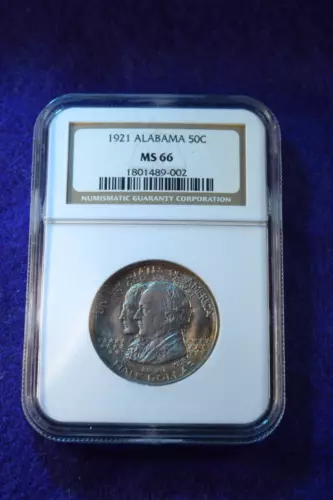 1921 ALABAMA COMMEMORATIVE HALF DOLLAR NGC CERTIFIED MS--66 GREAT HALF #3