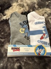 SONIC THE HEDGEHOG 6 Pair Unisex Fits Shoe Size 4-11 No Show Socks NWTS