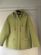Isle Ewm Lime Green Hooded Quilted Coat Jacket Size 16 Bn Grab A Bargain