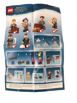 Lego Harry Potter Fantastic Beasts Minifigures Checklist Sheet Lot of 43 |  eBay