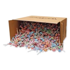 30lbs.Assorted Flavors Dum-Dum-Pops Individually Wrapped Candy Bulk Carton
