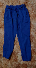 Scrub Star Women's Jogger Scrub Pants, Sz PL, Elastic Waist  hem, Electric Blue