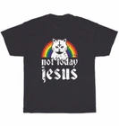 Not Today Jesus Rainbow Satanic Cat Goth Satanic Satanism Atheist T-Shirt Unisex