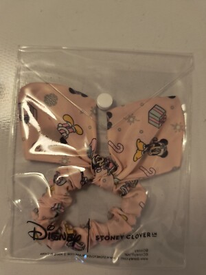 Disney X Stoney Clover Pink Holiday Scrunchie Stoney Clover Lane- Disney Mickey Christmas Holiday Mickey  main image 2