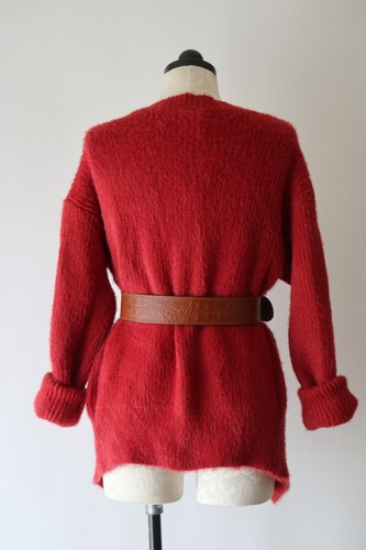 Maglione cardigan nonno Forever 21 rosso ruggine marrone maglia sfocata scollo a V donna L - Foto 7 di 24