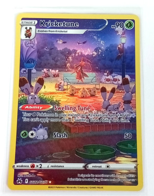 kricketune pokemon card value V - 006/163 Ultra Rare Attack 1 Kricketune GG02/GG70 Crown Zenith Gallery