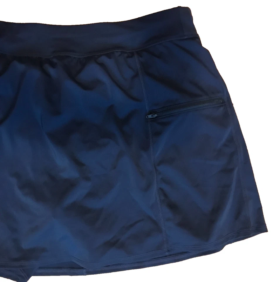 Trajes de baño para todos falda de baño para mujer talla 20 azul 36" W x 18" L bolsillos con cremallera Foto 3 de 4