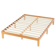 Queen/King Size Bed Frame 12 Inch Wooden Platform Bed with Support Slats
