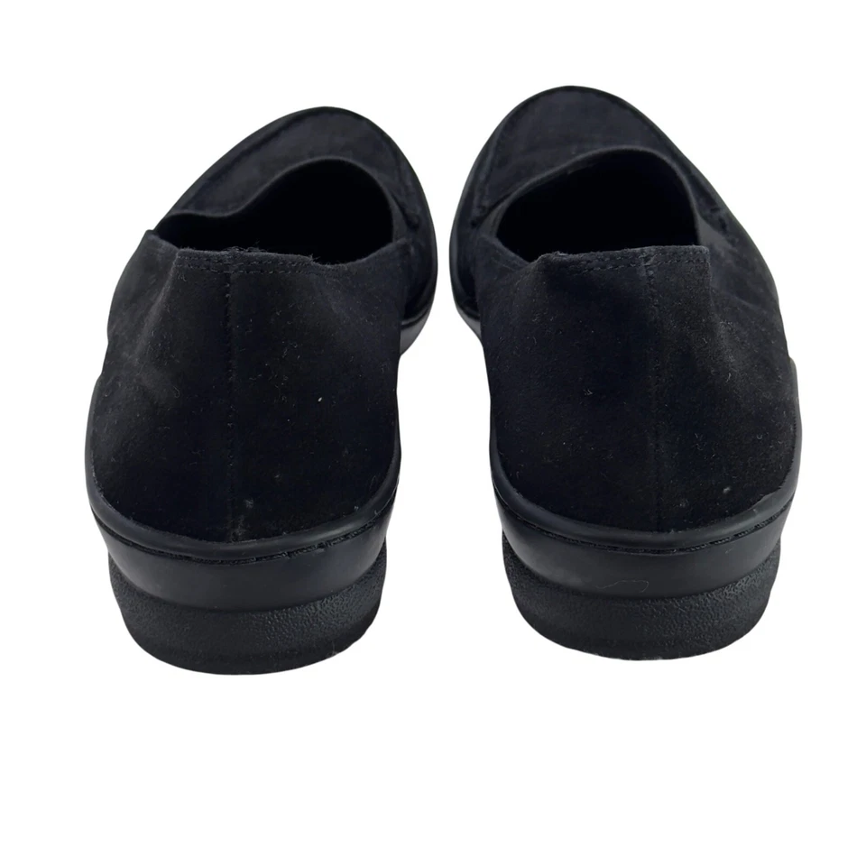 DAVID TATE Mujer Negro Gamuza Sin Cordones Mocasines Cómodos Paneles Elásticos Talla 7.5 Foto 4 de 4