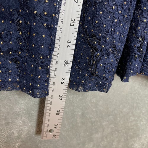 Motherhood Maternity Women Lace Flutter Sleeve Fit Flare Flutter Swing M Blue - Picture 11 of 13