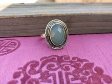 Natural Aventurine Ring,Bohemian Ring,925 Sterling Silver Ring,All Sizes 3 to 14