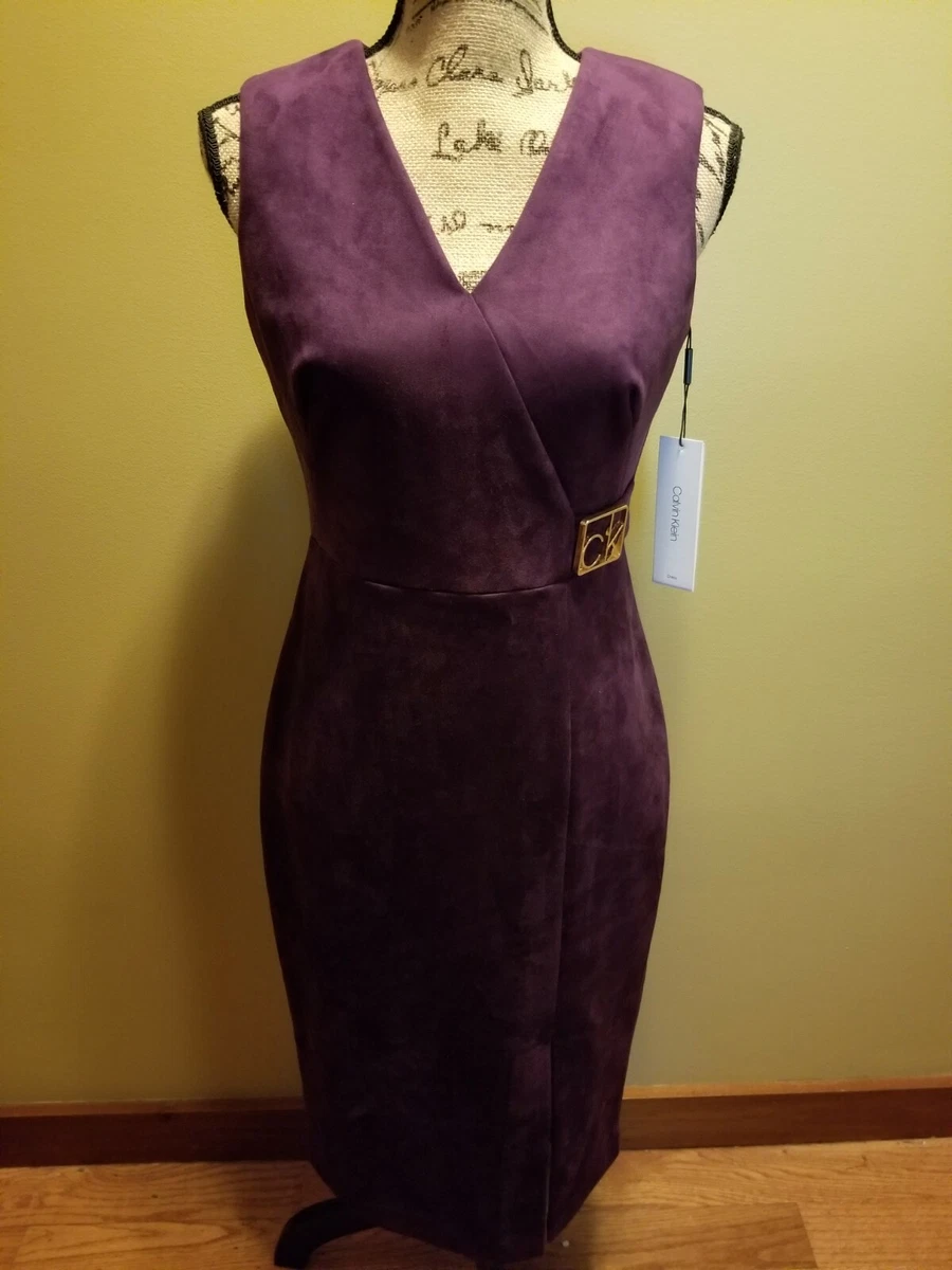 Calvin klein buckled sheath clearance dress