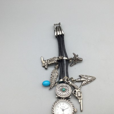 Courtney G Western Watch Women 21mm Southwes Charm Bracelet 
