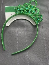 ADULT ST. PATRICK'S DAY GREEN SEQUIN SHAMROCK CLOVER HEADBAND
