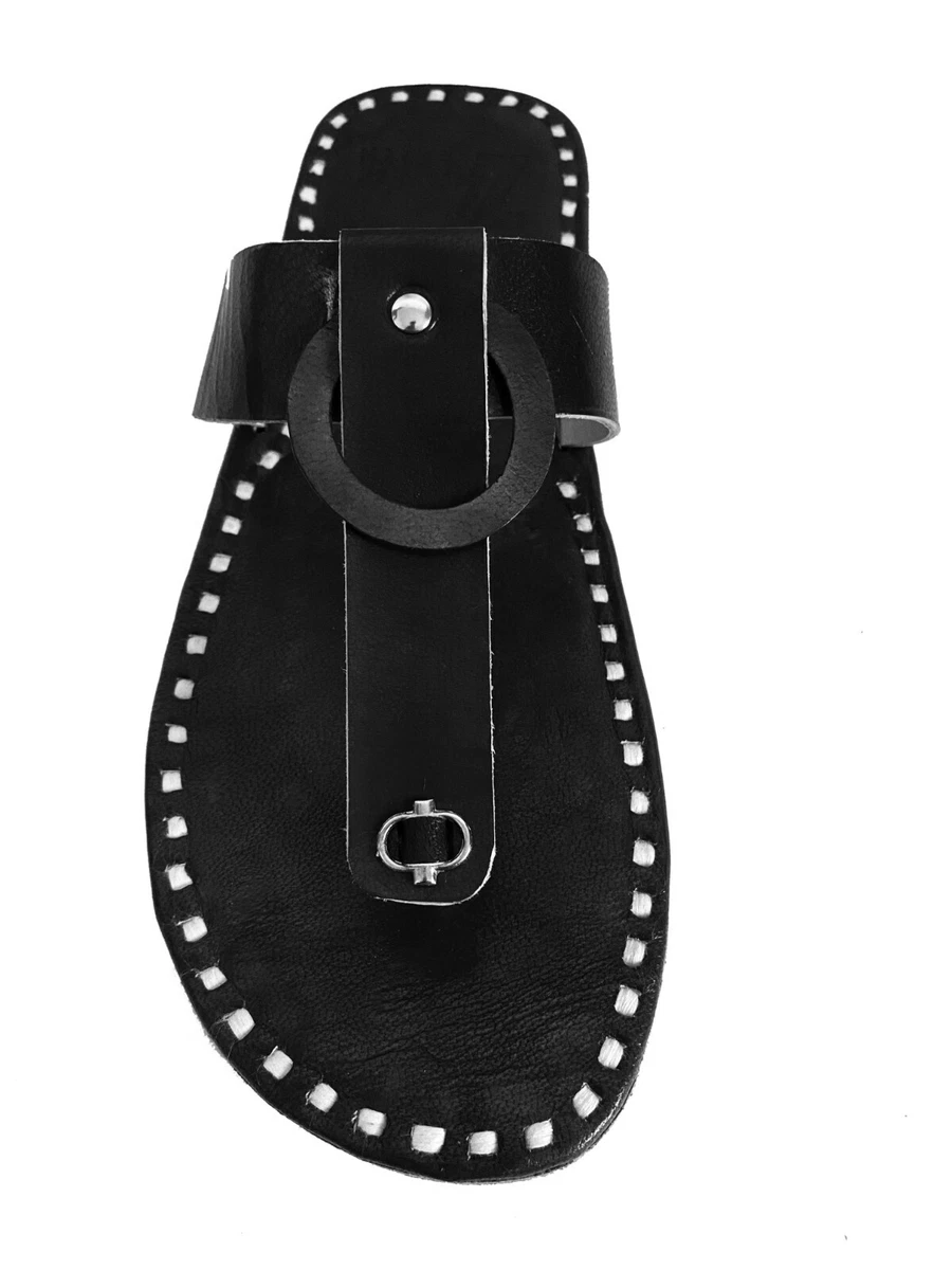Mens thin strap clearance leather flip flops