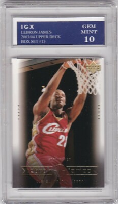 lebron james graded rookie card LEBRON JAMES 2003-04 UPPER DECK #61 1ST GRADED 8 ROOKIE CARD LAKERS/CAVALIERS