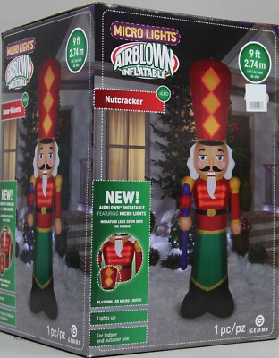 Christmas Gemmy 9 ft Giant Sized LED Nutcracker Inflatable NIB