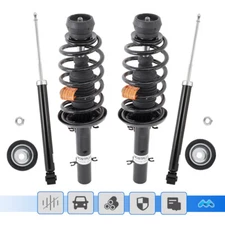 4Pcs Front & Rear Struts Shocks Absorbers For Volkswagen Beetle Jetta Golf 2.5L