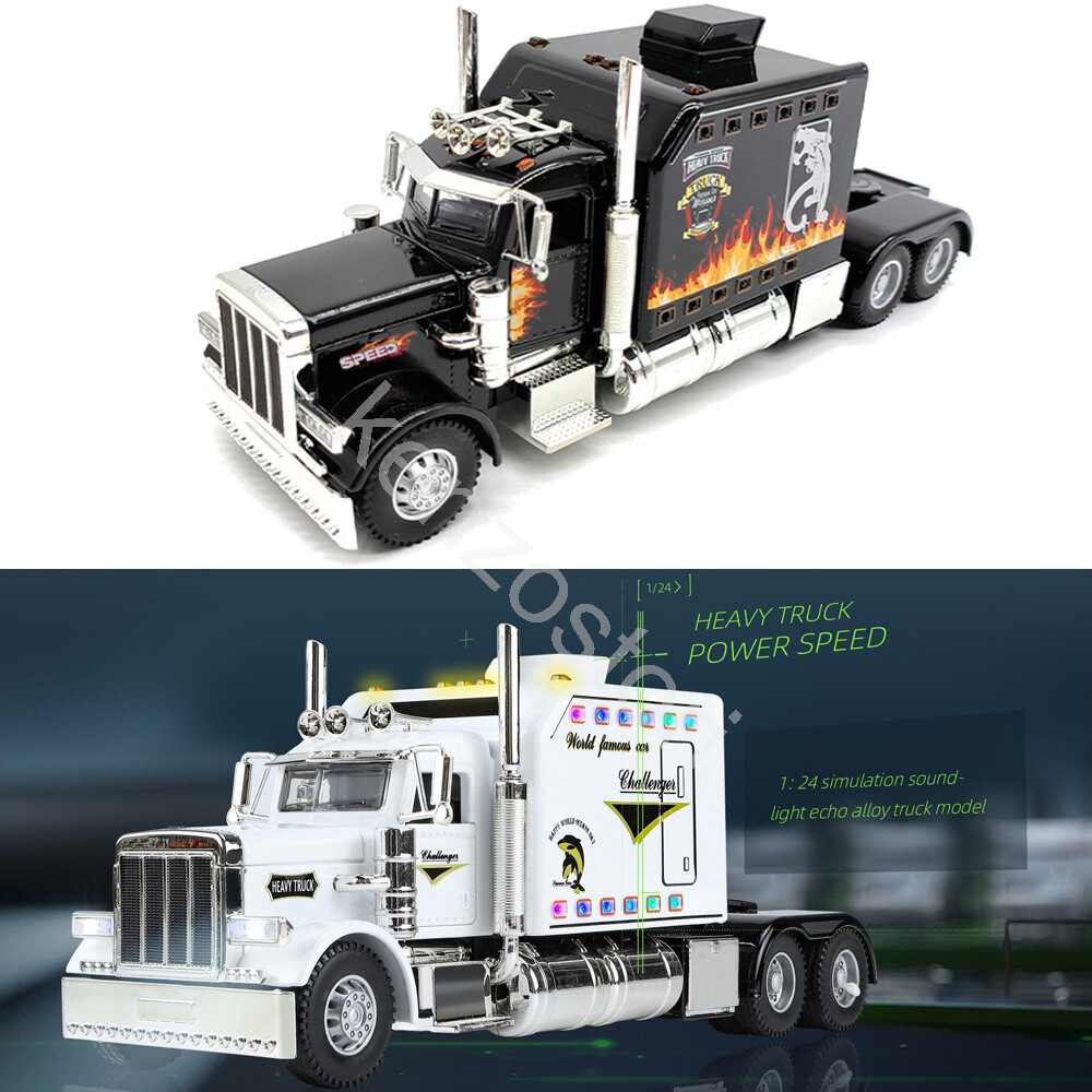 1:24 Peterbilt Heavy Truck 389 Diecast Model Car W/ Sound