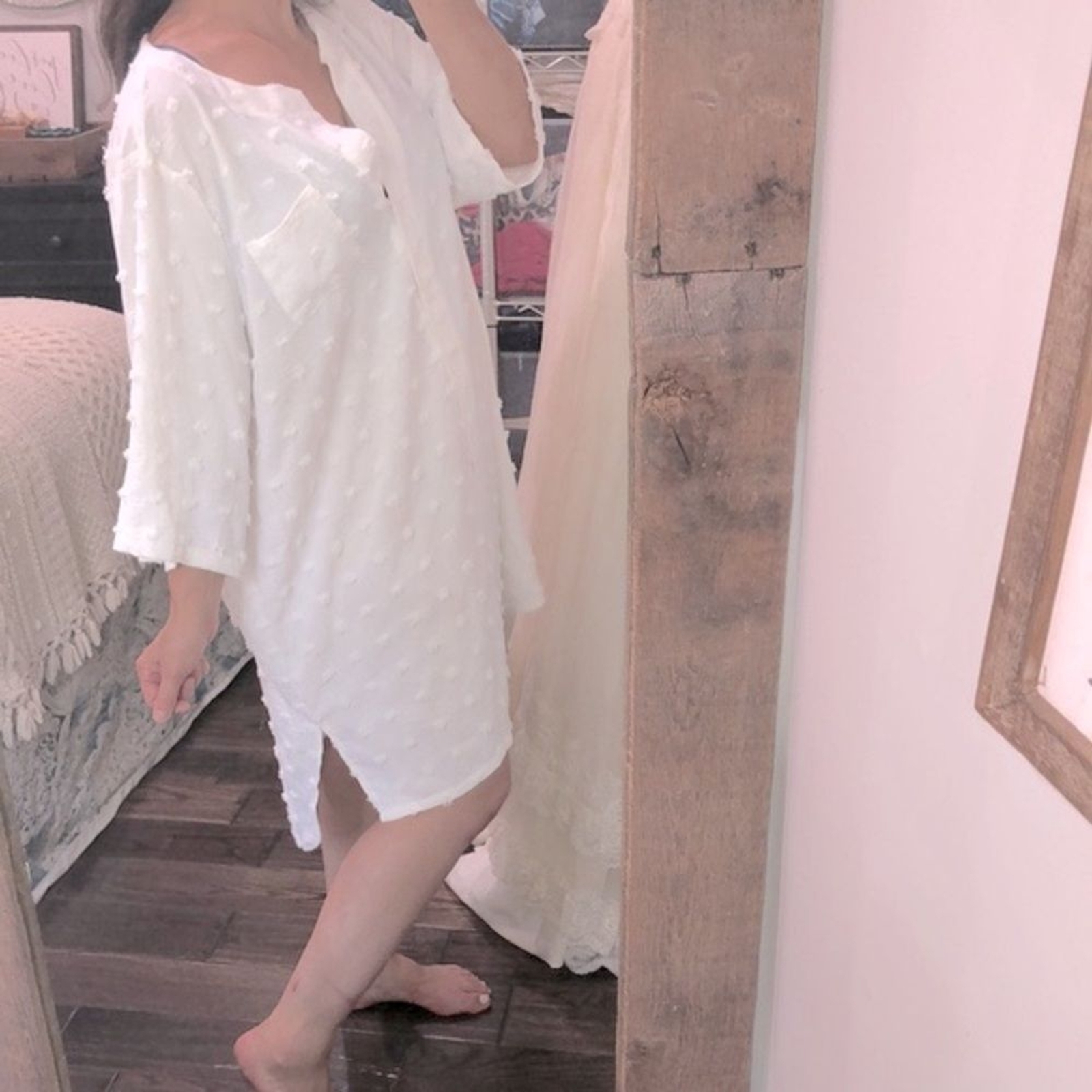 Ekouaer white dress Swiss dot size XXlarge - image 4