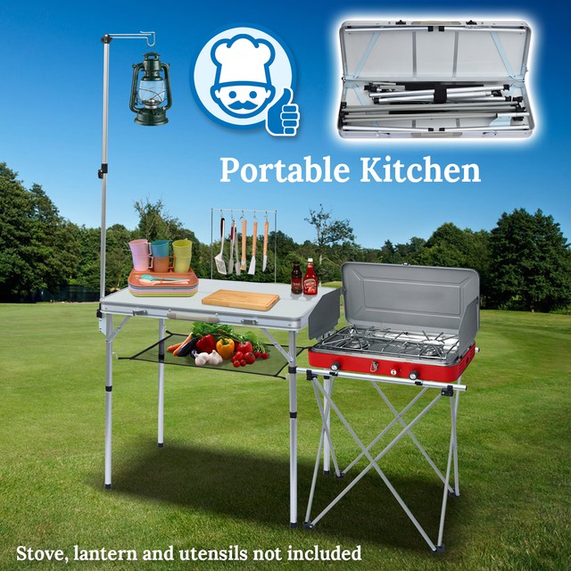 portable camping kitchen table