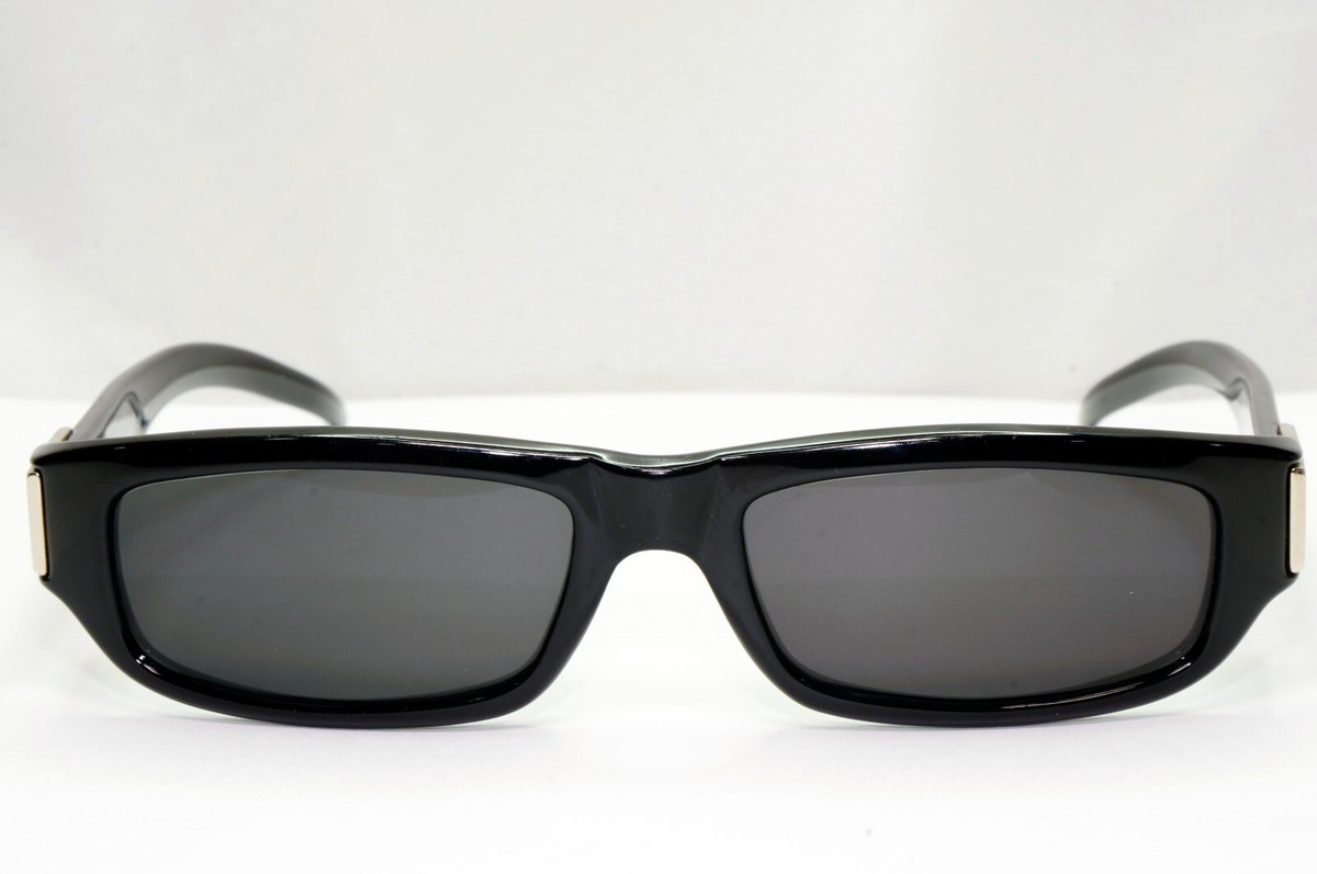 Gucci Sunglasses 1997 Vintage Black Rectangle Silver GG 1153/S D28
