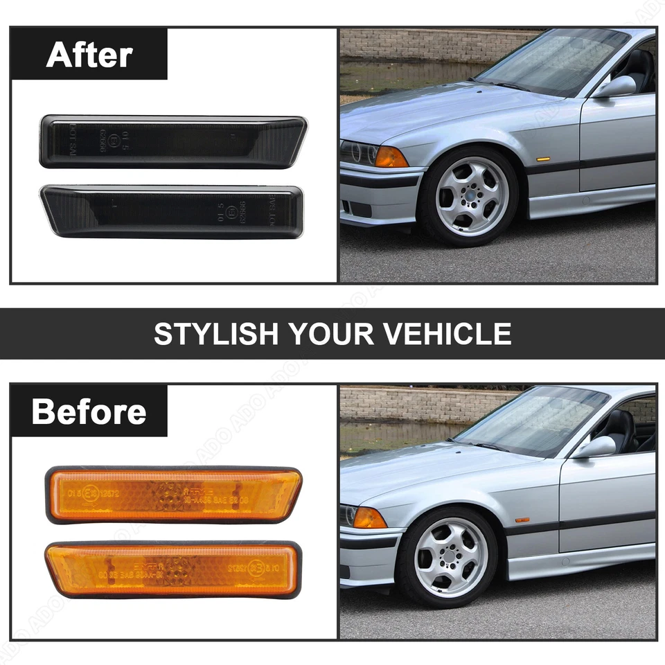 2x Led Seitenblinker Blinker für BMW 3er E36 Facelift FL | ab.1997-1999 | X5 E53 - Bild 4 von 4