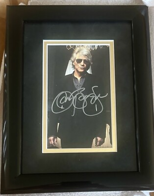 Jon Bon Jovi SIGNED Autographed Framed & Double Matte Photo 8x10