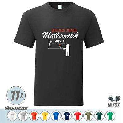  Fun Shirt Kochen / Grillen * Grillen ist einfache Mathematik * Geschenk Vater 