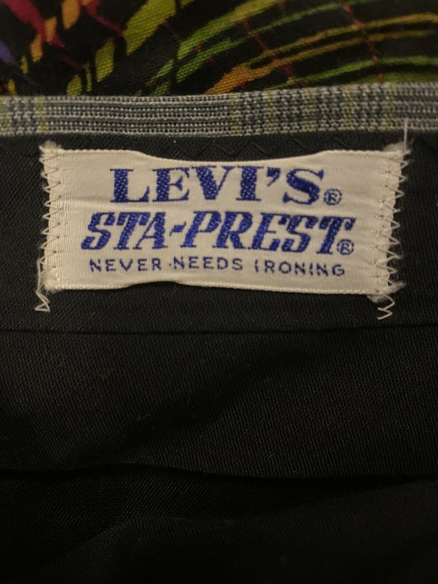 Vintage Levis Sta Prest plaid 60s slacks 34x29 Big E | eBay