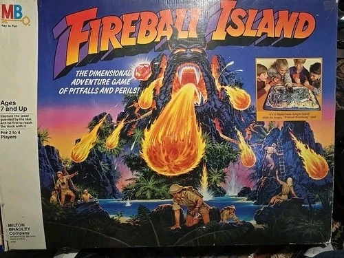 Vintage Fireball Island Milton Bradley 100% Complete 100% Original -  1986 Nice!
