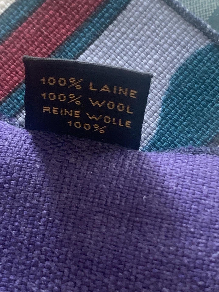 Cachecol de lã da equipe olímpica dos EUA 1992 NOVO SEM ETIQUETAS, ALBERTVILLE, FRANÇA.FEITO NA ITÁLIA, 18 X 76 - Imagem 4 de 4