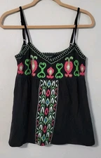 INC international concepts Embroidered Tank Top Medium Boho
