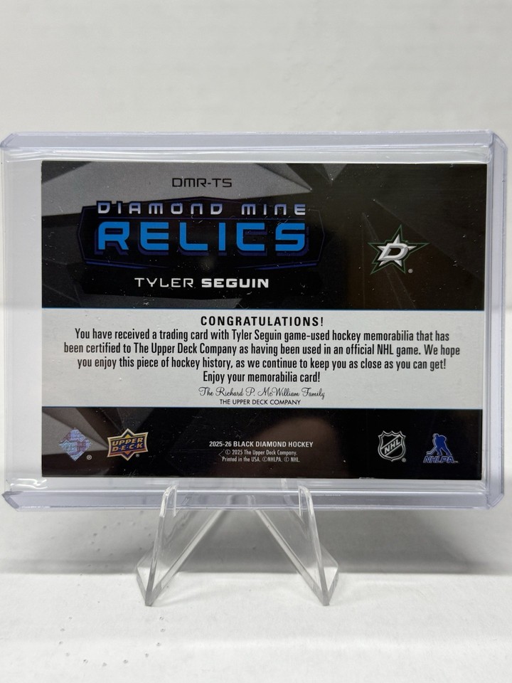2025-26 Upper Deck Black Diamond #DMR-TS Tyler Seguin Diamond Mine ...