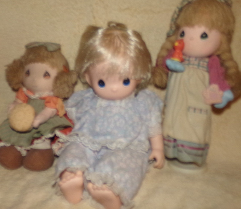 Precious Moments Doll LOT OF 3 Sweet Dreams/Sugar Spice Muffin/Four Seasons Snow