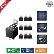 10 Pack 12V 5 Pin SPDT Electrical Relays 30/40 Amp for Automotive Marine Use