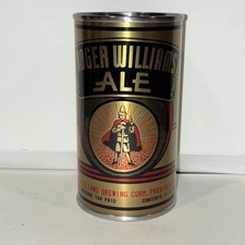 Roger Williams Ale REPLICA/NOVELTY beer can, METALLIC VERSION